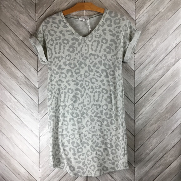 gray leopard dress